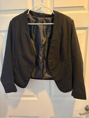 Apt. 9 Black Open-Front Cropped Blazer Jacket